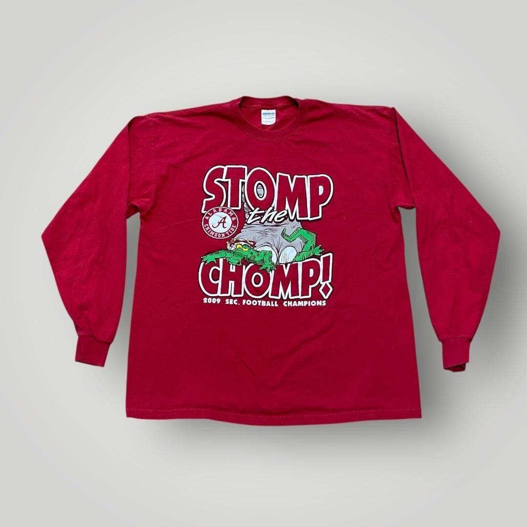 Alabama Crimson Tide Shirt Mens Xl Long Sleeve Ncaa Football 2009 Sec Stomp